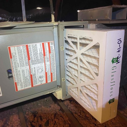 new air filter installation
